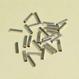 100 Pcs, 9x2mm Brass Tube Beads