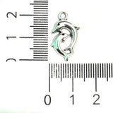 21X12mm German Silver Dolphin Charms