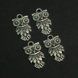 19X11mm German Silver Owl Charms