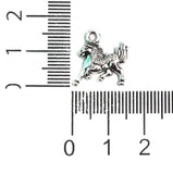 15X13mm German Silver Horse Charms