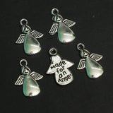 16X12mm German Silver Angel Charms