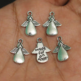 16X12mm German Silver Angel Charms