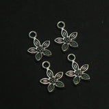 10X12 German Silver Flower Charms