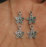 10X12 German Silver Flower Charms