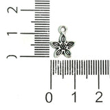 10X12 German Silver Flower Charms