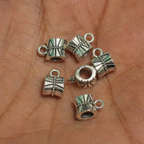 6X10mm German Silver Damru Charms