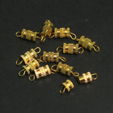 25 Pcs, Barrel Clasp Golden