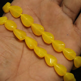 1 String 13X11mm Glass Drop Beads