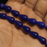 1 String 13X8mm Glass Drop Beads