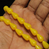 1 String 13X8mm Glass Drop Beads