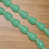 1 String 13X8mm Glass Drop Beads