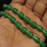 1 String 13X8mm Glass Drop Beads