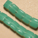 1 String 15mm Glass Square Beads Blue