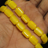 1 String 15X10mm Glass Rectangle Beads