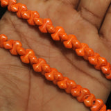 1 String 9X5mm Luster glass Bamboo beads