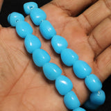 14X10mm  Fire Polish Tumble Beads Sky Blue