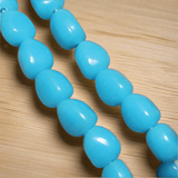 14X10mm  Fire Polish Tumble Beads Sky Blue