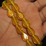 1 Strings 16X11mm Glass Drop Beads Trans