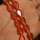 1 Strings 16X11mm Glass Drop Beads Trans