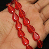 1 Strings 16X11mm Glass Drop Beads Trans