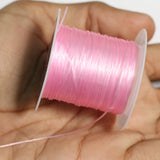 40 Mtr, 0.5mm Colored Flat Elastic Thread Neon