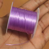 40 Mtr, 0.5mm Colored Flat Elastic Thread Neon