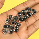 50 Pcs Radium Round Beads 12mm Black