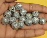 20 Pcs. Lac RONDELLE Beads Silver