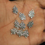 15x10mm Flower German Silver Charms