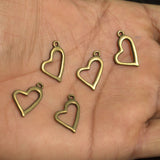 Tibetan Alloy Heart Antique Bronze Charms 20x11x2mm