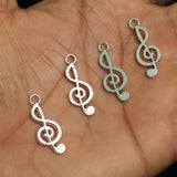 25mm German Silver Music Charms