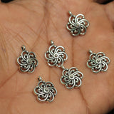 50 Pcs German Silver Charms 12mm