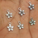 13mm German Silver Flower Charms