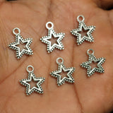 17mm German Silver Star Charms