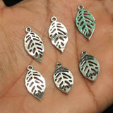 23mm German Silver Leaf Charms