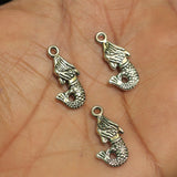 10 Pcs, 22x11mm German Silver Mermaid Pendant Charms