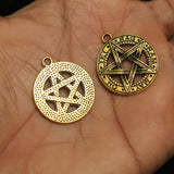 4 Pcs German Silver Golden Pendant Charms 27x24mm