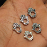 German Silver Hamsa hand Spacer Charms 15mm