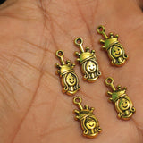 25 Pcs German Silver Charms Golden 19x8mm