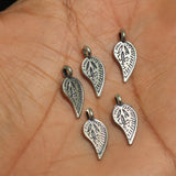 German Silver Leaf Charms 14mm