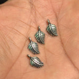 German Silver Leaf Charms 11mm