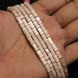 1 String 8x4mm mm Cat's Eye Tube Beads Peach