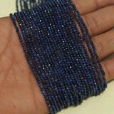 1 String 2mm Natural Gemstone Round Micro Faceted Beads