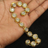 15 Pcs, 10mm Meenakari Kundan Kadi Chain Golden