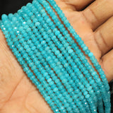 1 String Zed Cut Tyre Beads 3x4mm