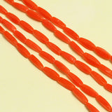 1 Strings Glass Twisty Oval Beads  17x5 mm