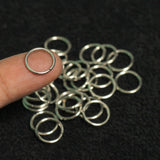 12mm, Brass Jump Rings Silver