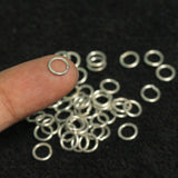 7mm, Brass Jump Rings Silver