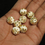 10 pcs 12mm Meenakari Round Beads