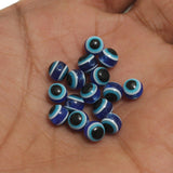 6mm/8mm Blue Evil Eye Beads